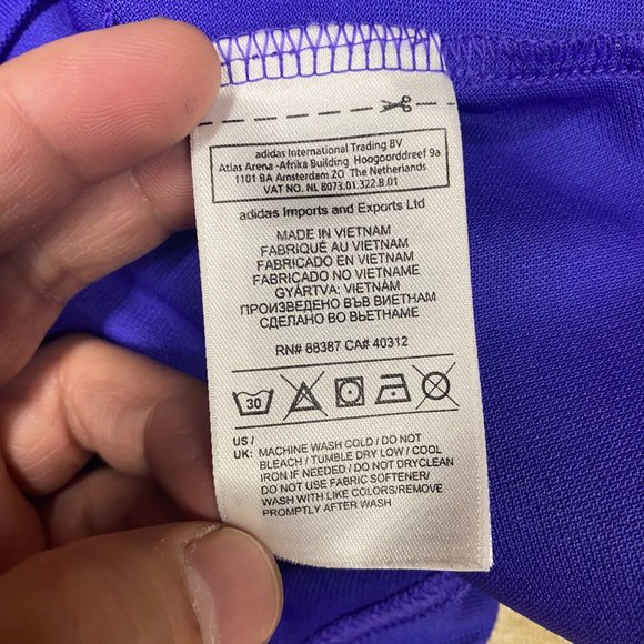 Adidas Golf Shirt Men Large L Purple Sports Activewear Golfing Embroidered Logo - Picture 4 of 10